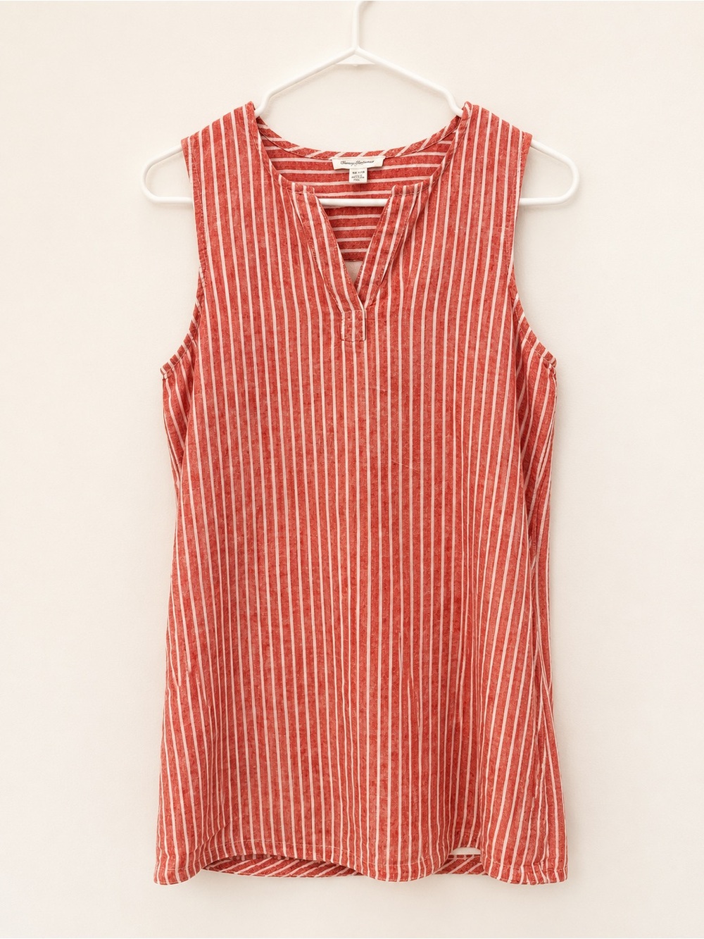 Beach Lunch  Lounge cotton linen blend lined red and white nautical extra small